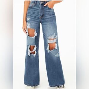 AEROPOSTALE High Rise Super Wide Leg Jeans Size 16R